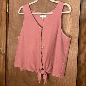 madewell button-front tie tank top
